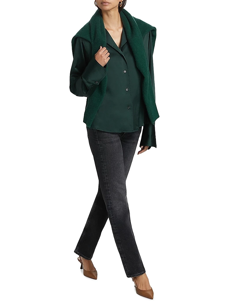 Kass Stretch-Silk Shirt