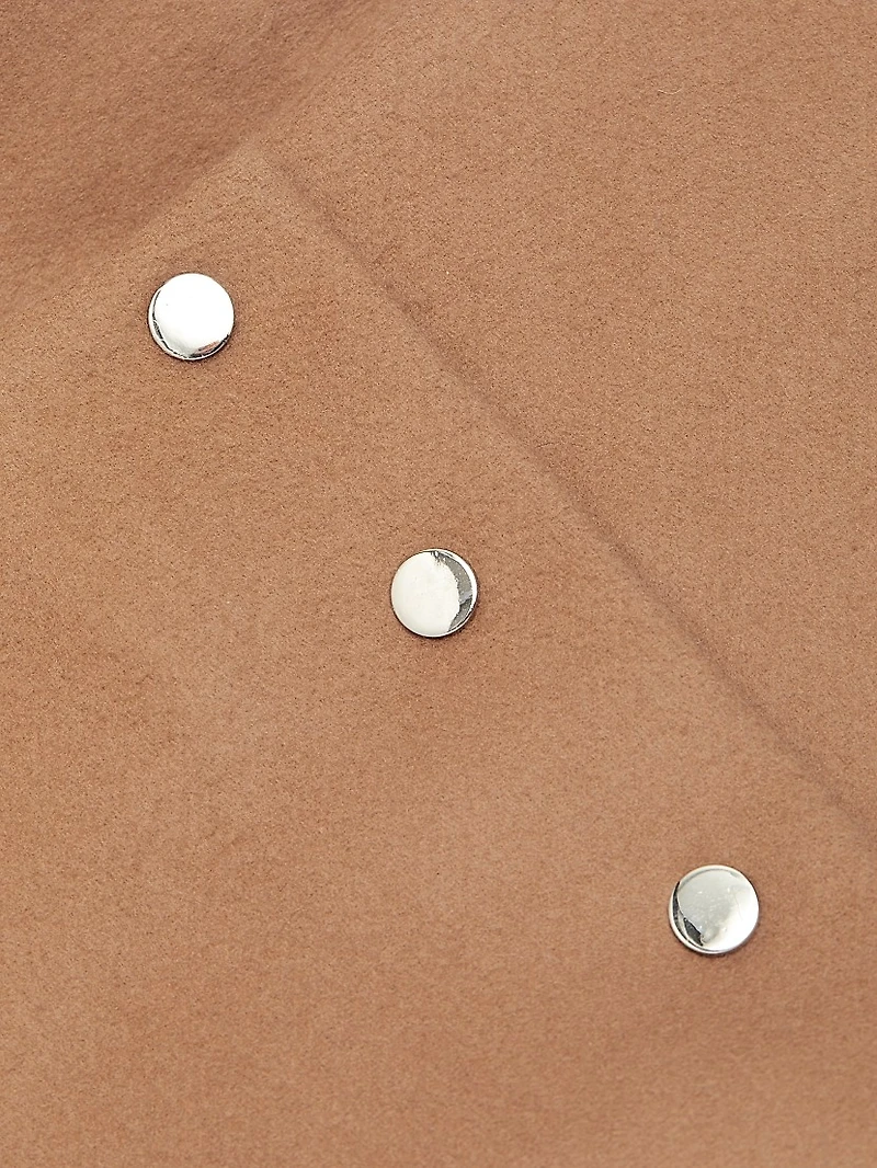 May Wool-Blend Faux-Wrap Miniskirt