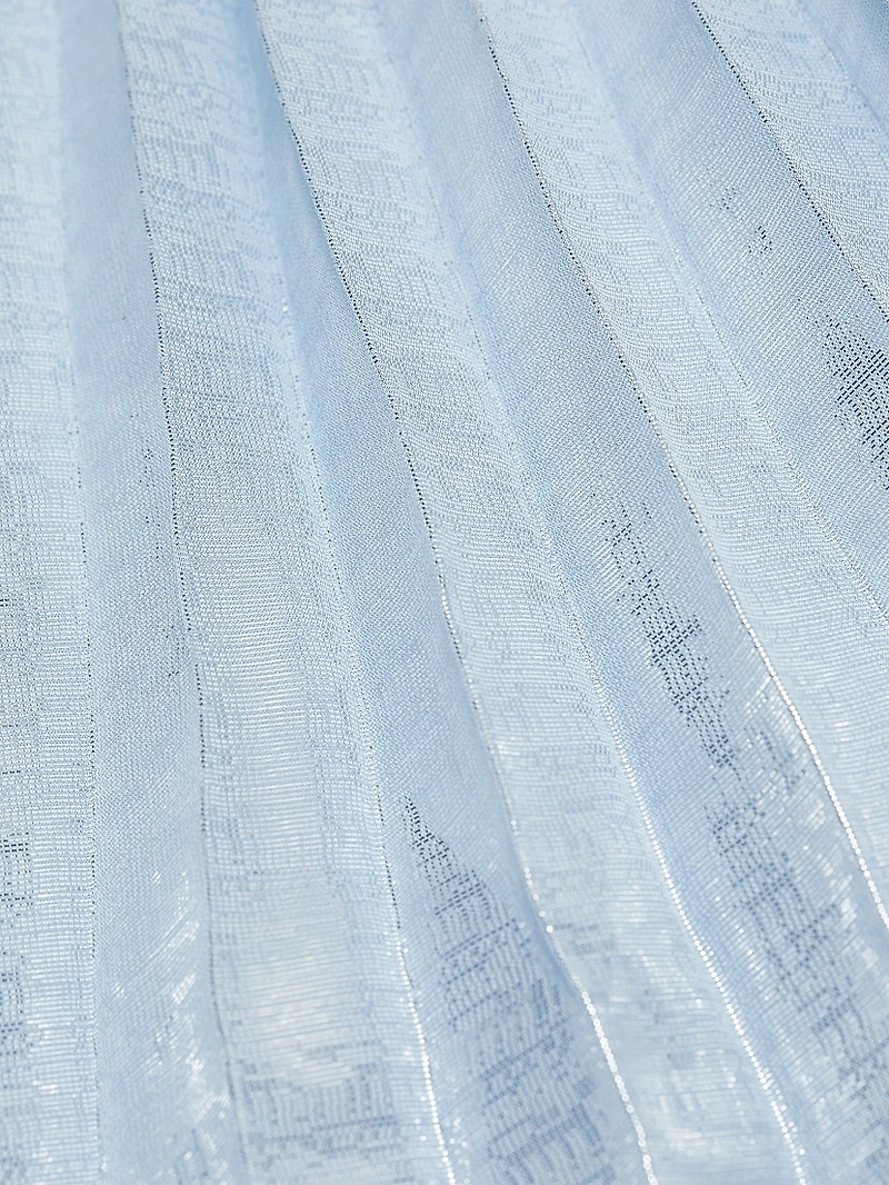 Metallic Pleated Gown