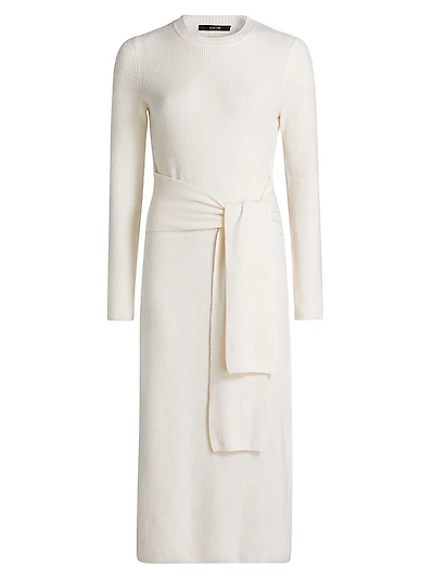 Blakely Wool-Cashmere Crewneck Midi-Dress