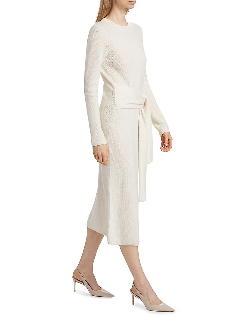 Blakely Wool-Cashmere Crewneck Midi-Dress