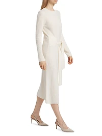 Blakely Wool-Cashmere Crewneck Midi-Dress