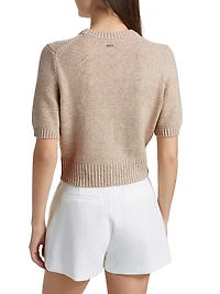 Elsie Wool-Cashmere Short-Sleeve Sweater