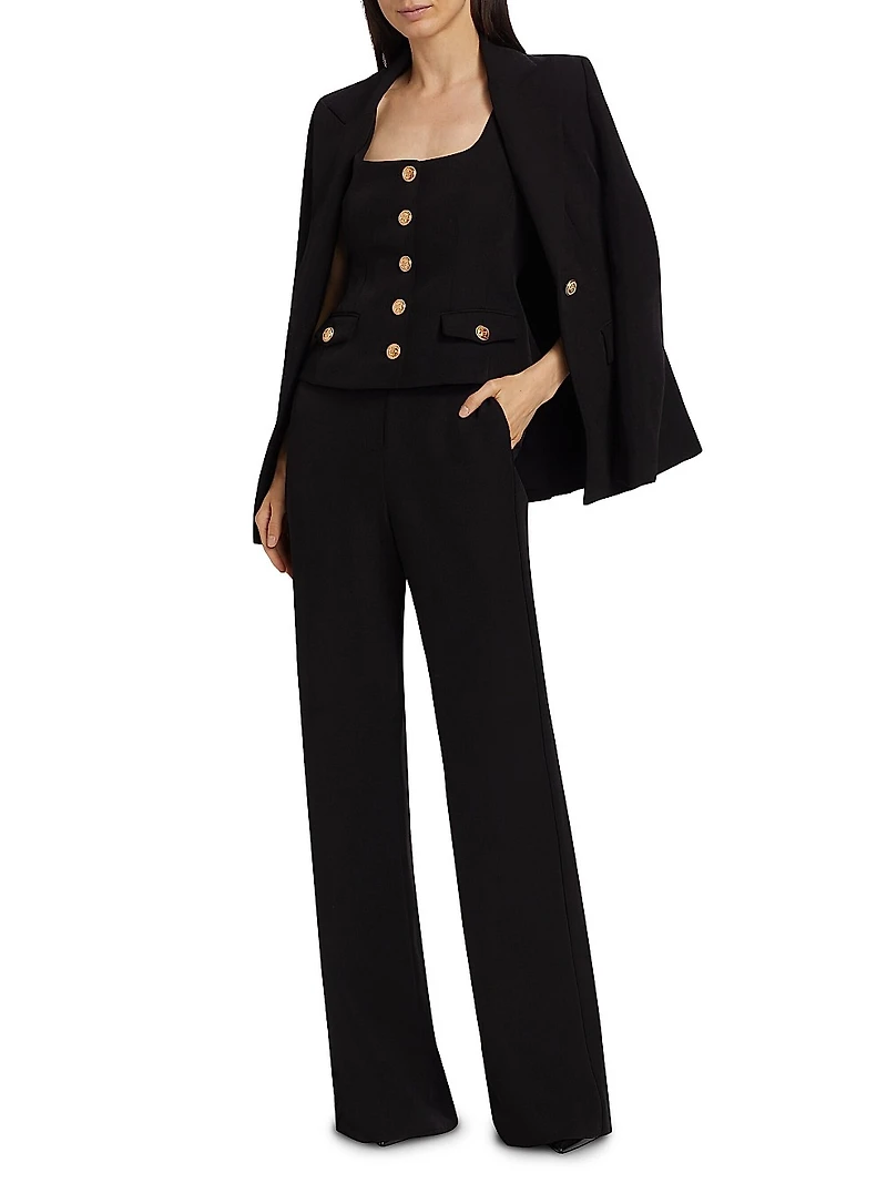 Valentina Striped Wide-Leg Pants