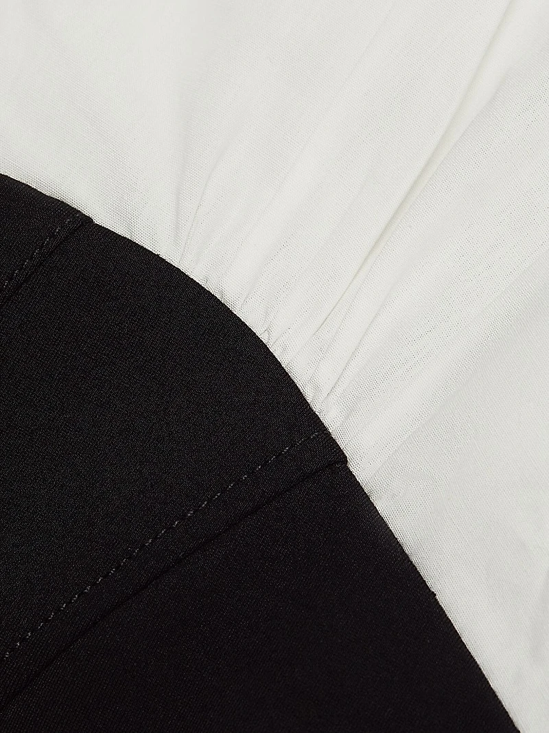 Jasmine Cotton-Blend Short-Sleeve Midi-Dress