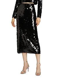 Leilani Sequined Midi-Skirt