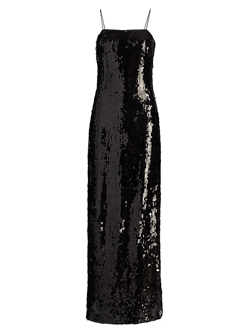 Lana Sequined Sleeveless Slip Gown