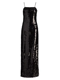 Lana Sequined Sleeveless Slip Gown