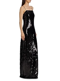 Lana Sequined Sleeveless Slip Gown