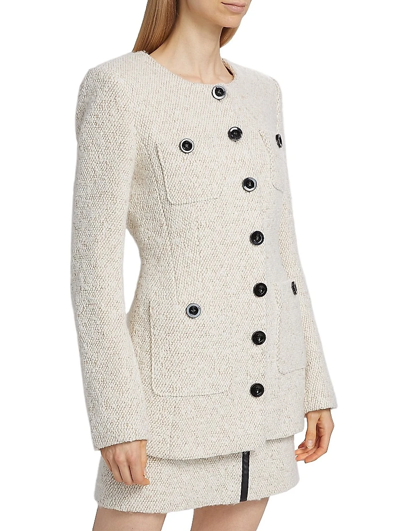 Lea Tweed Single-Breasted Jacket