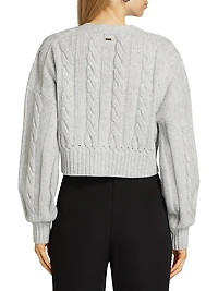 Lucie Wool-Cashmere Cable-Knit Cardigan