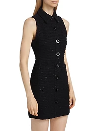 Sophia Textured-Knit Sleeveless Minidress