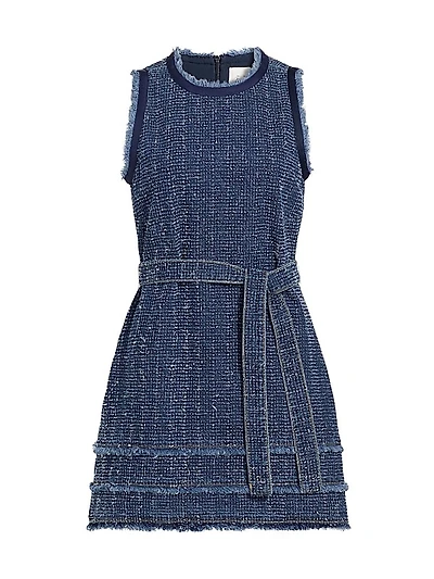 Denim Bouclé Minidress