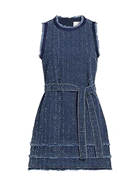 Denim Bouclé Minidress