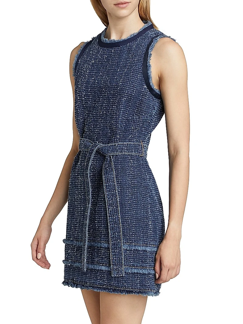 Denim Bouclé Minidress