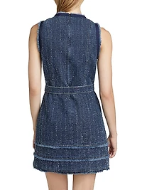 Denim Bouclé Minidress