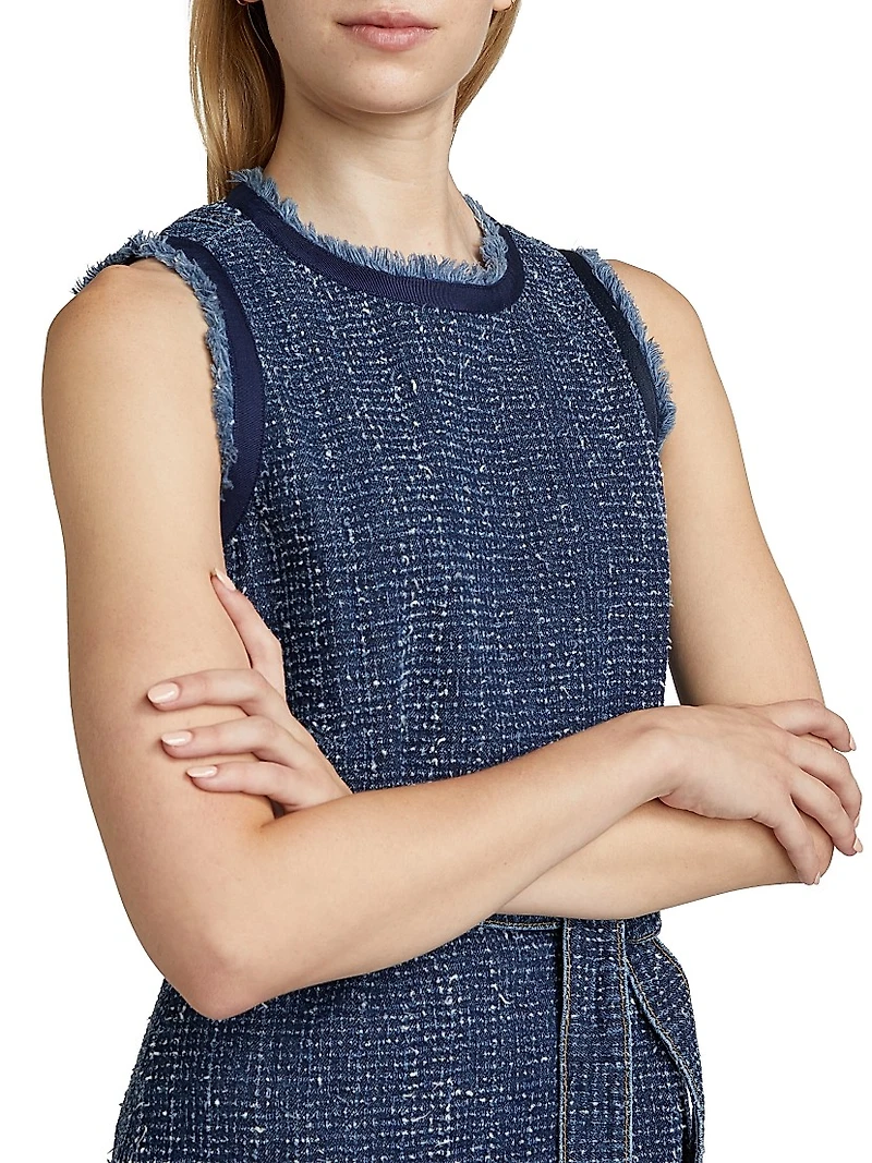 Denim Bouclé Minidress