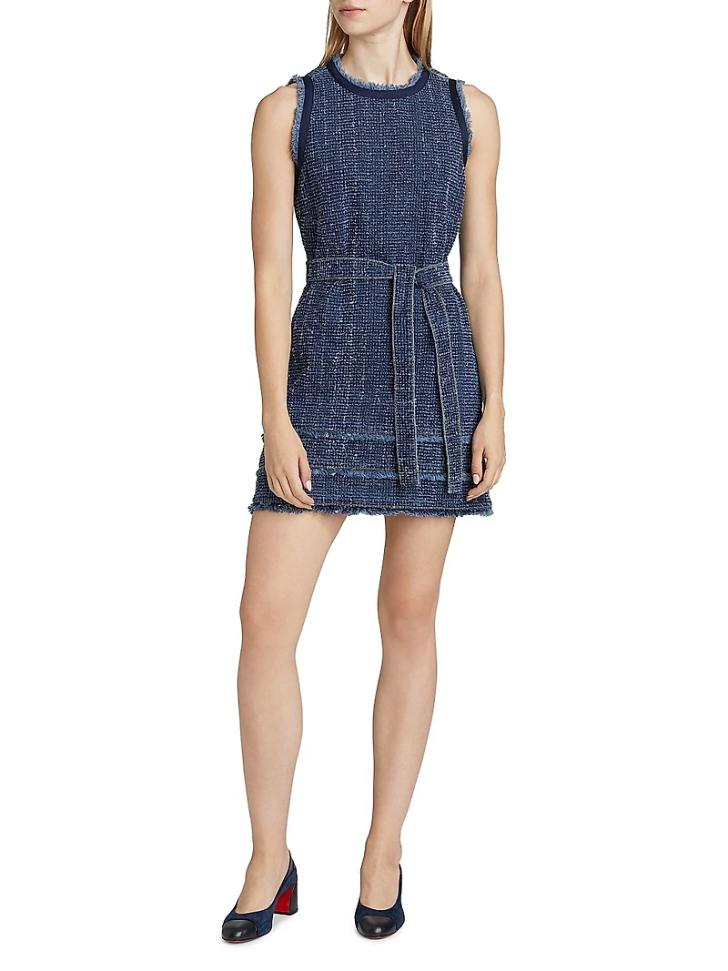 Denim Bouclé Minidress