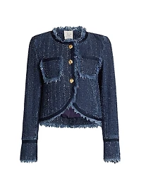 Denim Bouclé Tailored Jacket