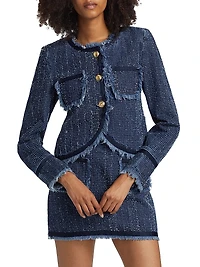 Denim Bouclé Tailored Jacket