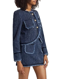 Denim Bouclé Tailored Jacket