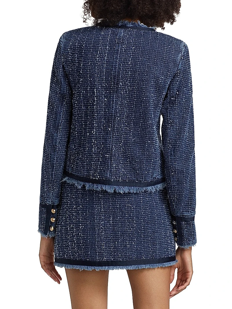Denim Bouclé Tailored Jacket