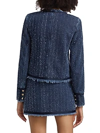 Denim Bouclé Tailored Jacket