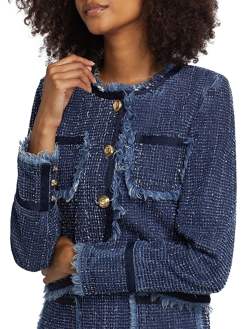 Denim Bouclé Tailored Jacket