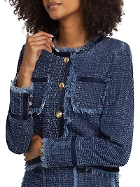 Denim Bouclé Tailored Jacket