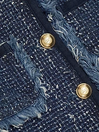 Denim Bouclé Tailored Jacket