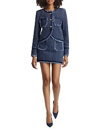 Denim Bouclé Tailored Jacket