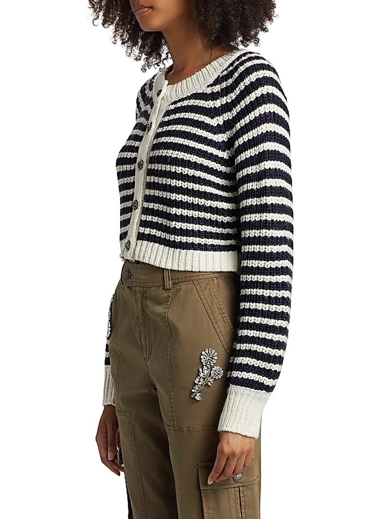 Millie Shaker Striped Cardigan