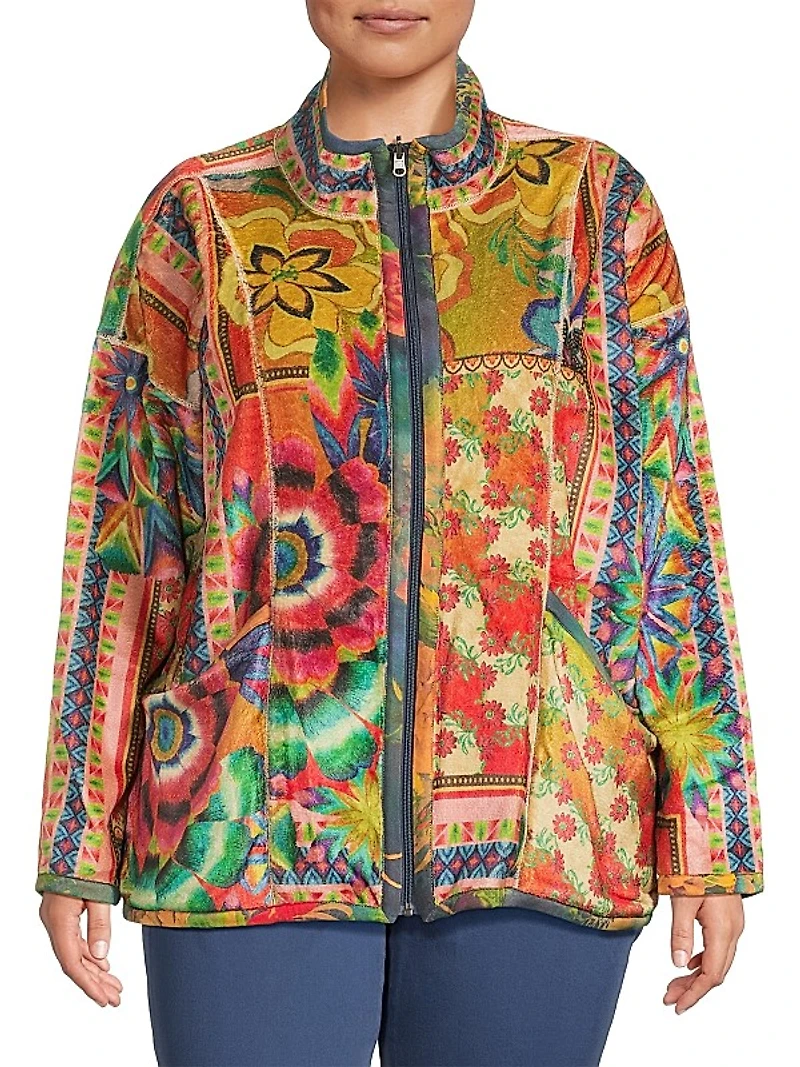 Plus Joan Reversible Zip Jacket