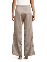 Satin Wide-Leg Pants