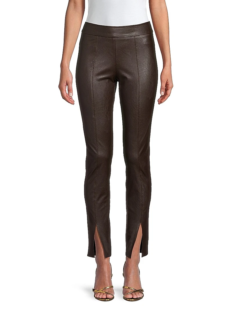 Faux-Leather Skinny Pants