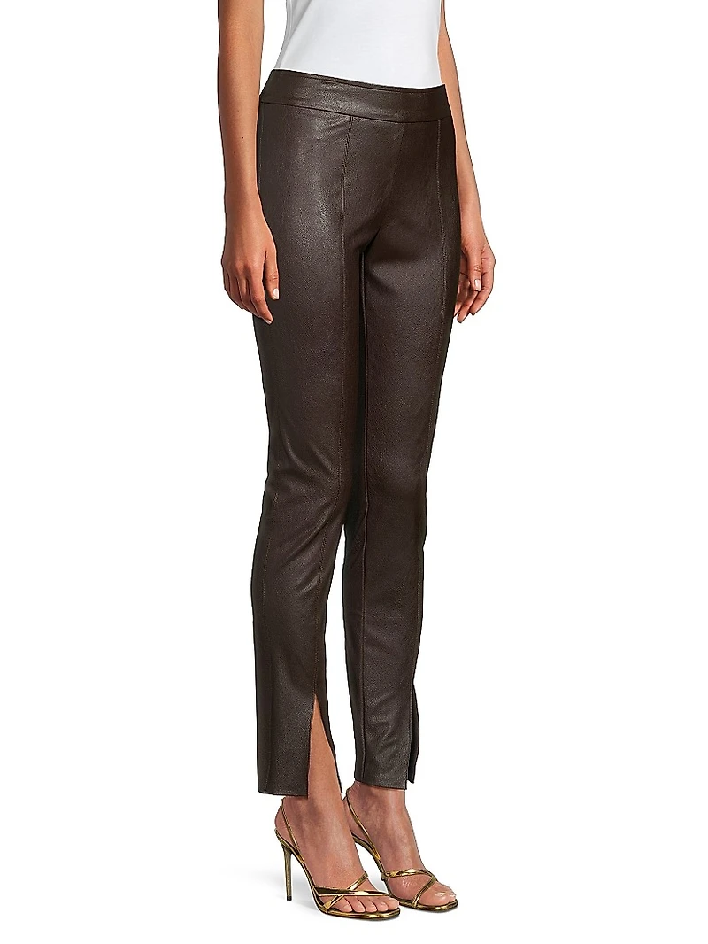 Faux-Leather Skinny Pants