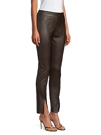 Faux-Leather Skinny Pants