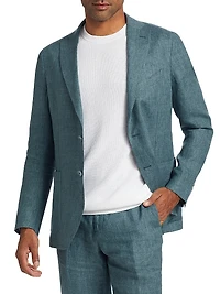 Délavé Solid Linen Suit Jacket