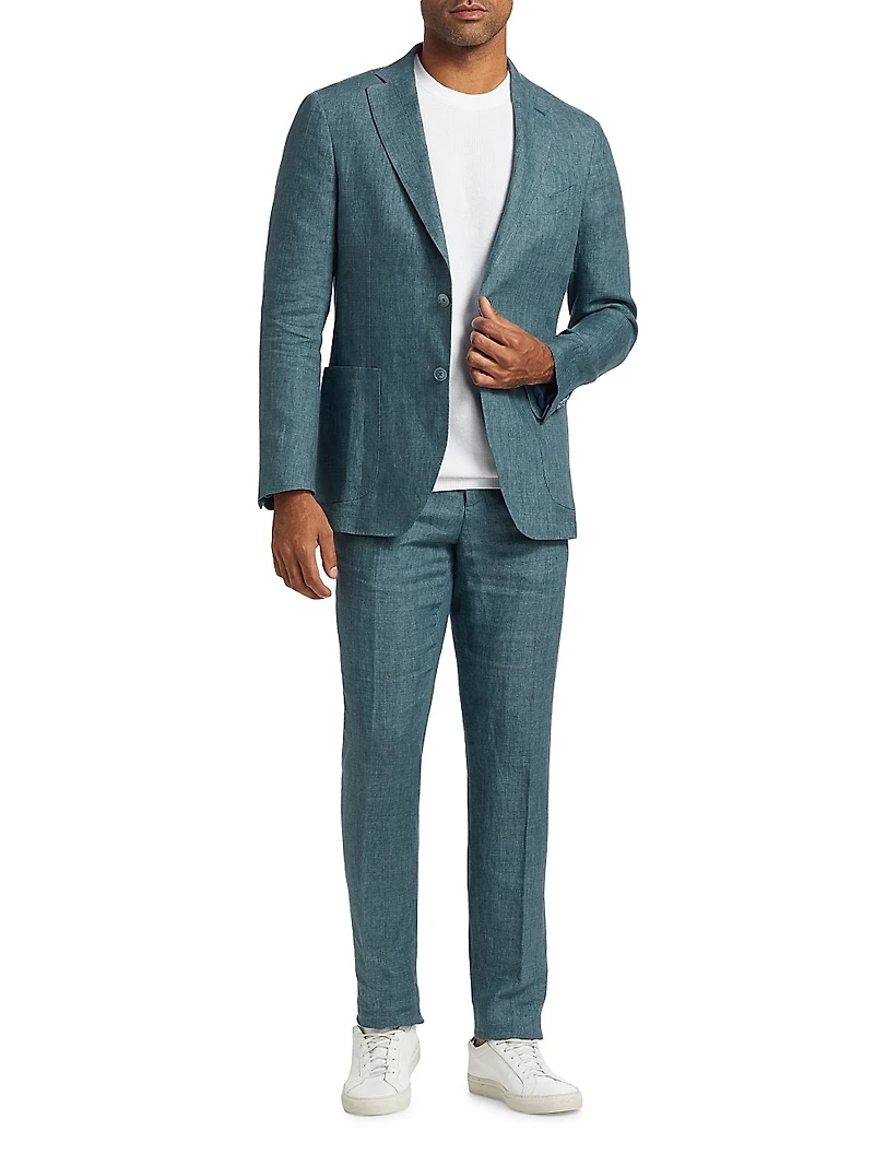 Délavé Solid Linen Suit Jacket