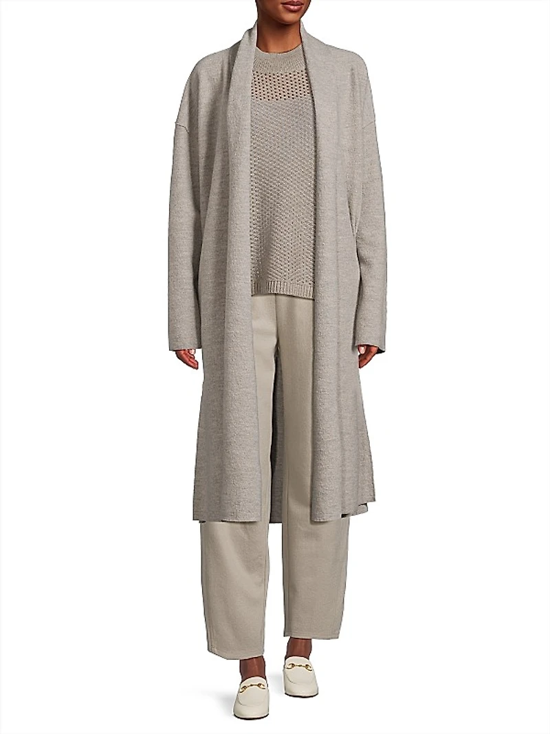 High Collar Duster Cardigan