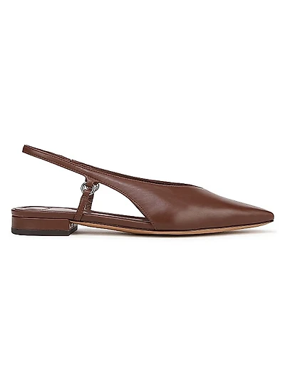 Ines Leather Slingback Flats