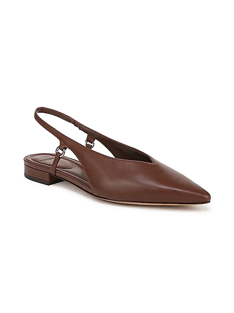 Ines Leather Slingback Flats