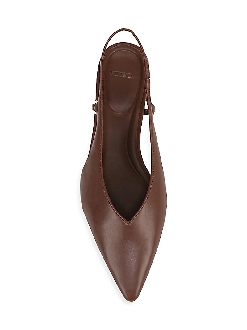 Ines Leather Slingback Flats