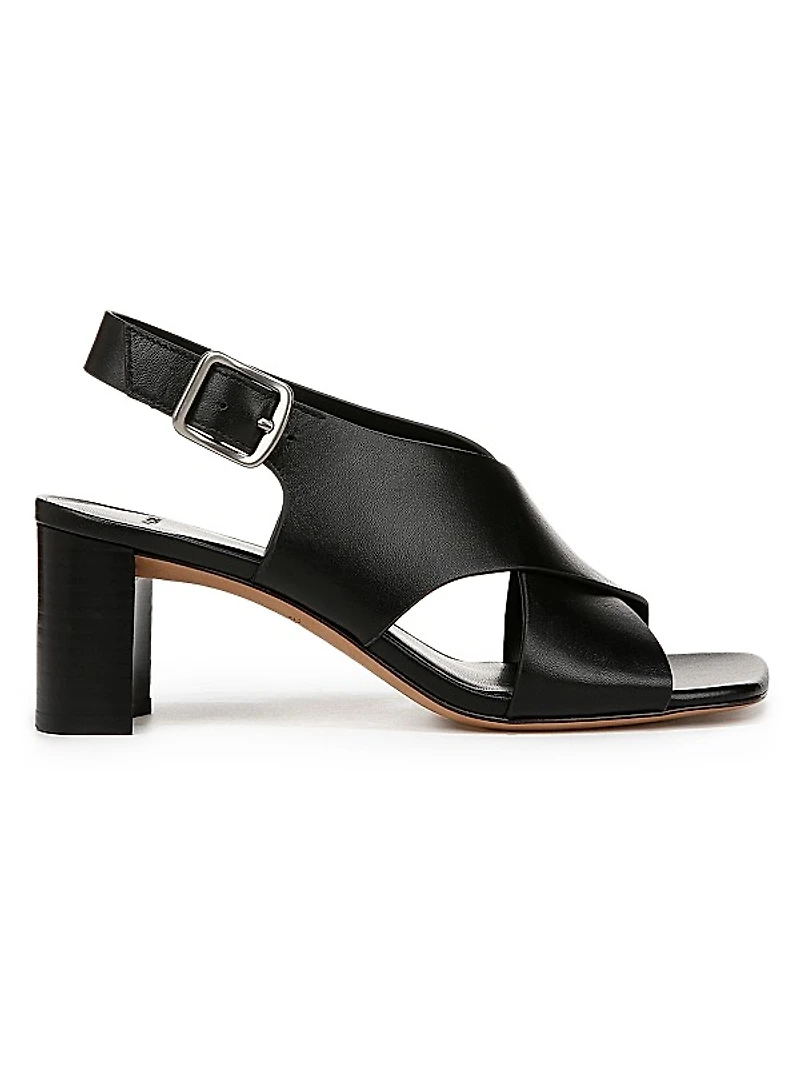 Omega Leather Slingback Sandals