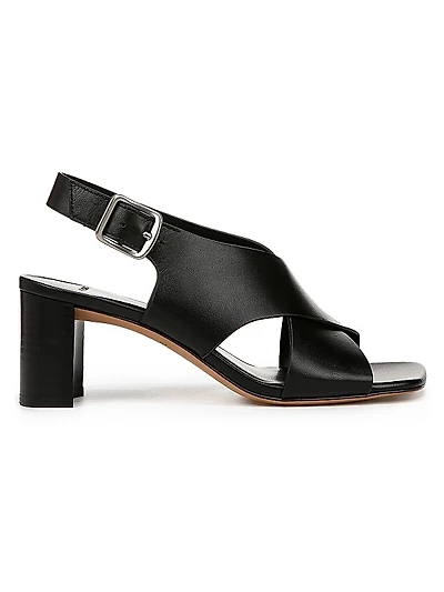 Omega Leather Slingback Sandals
