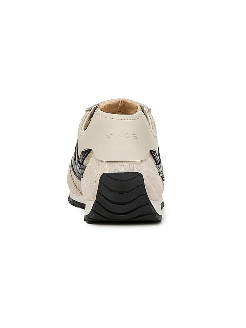 Oasis Runner Mesh & Leather Lace-Up Shoes