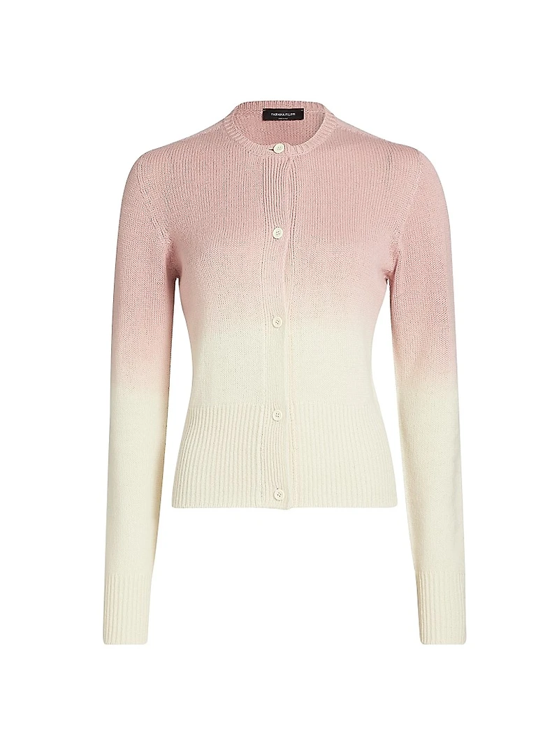 Faded Ombré Slim-Fit Cardigan