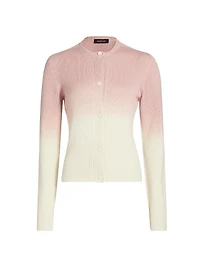 Faded Ombré Slim-Fit Cardigan
