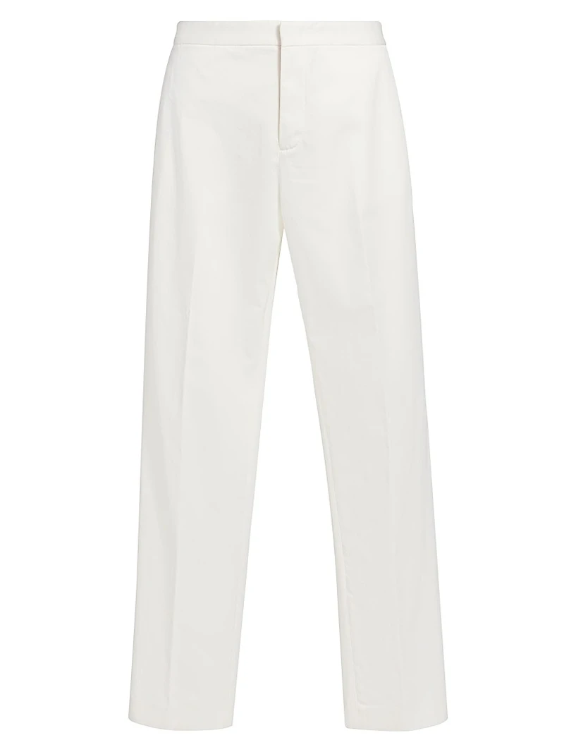 Cotton Gabardine Regular-Fit Trousers