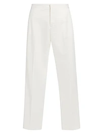 Cotton Gabardine Regular-Fit Trousers